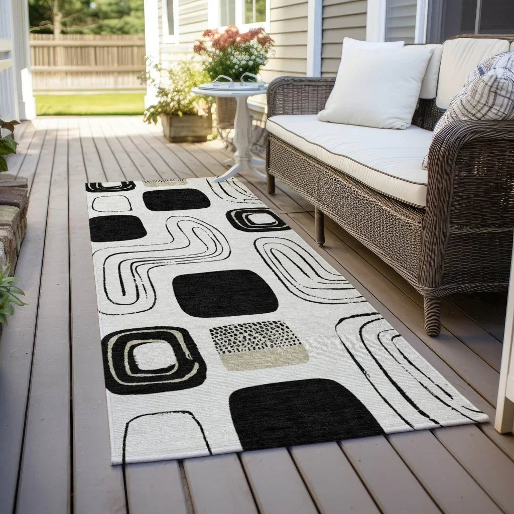 LOOMLAN Rugs Aelira Ivory Washable Indoor-Outdoor Rug