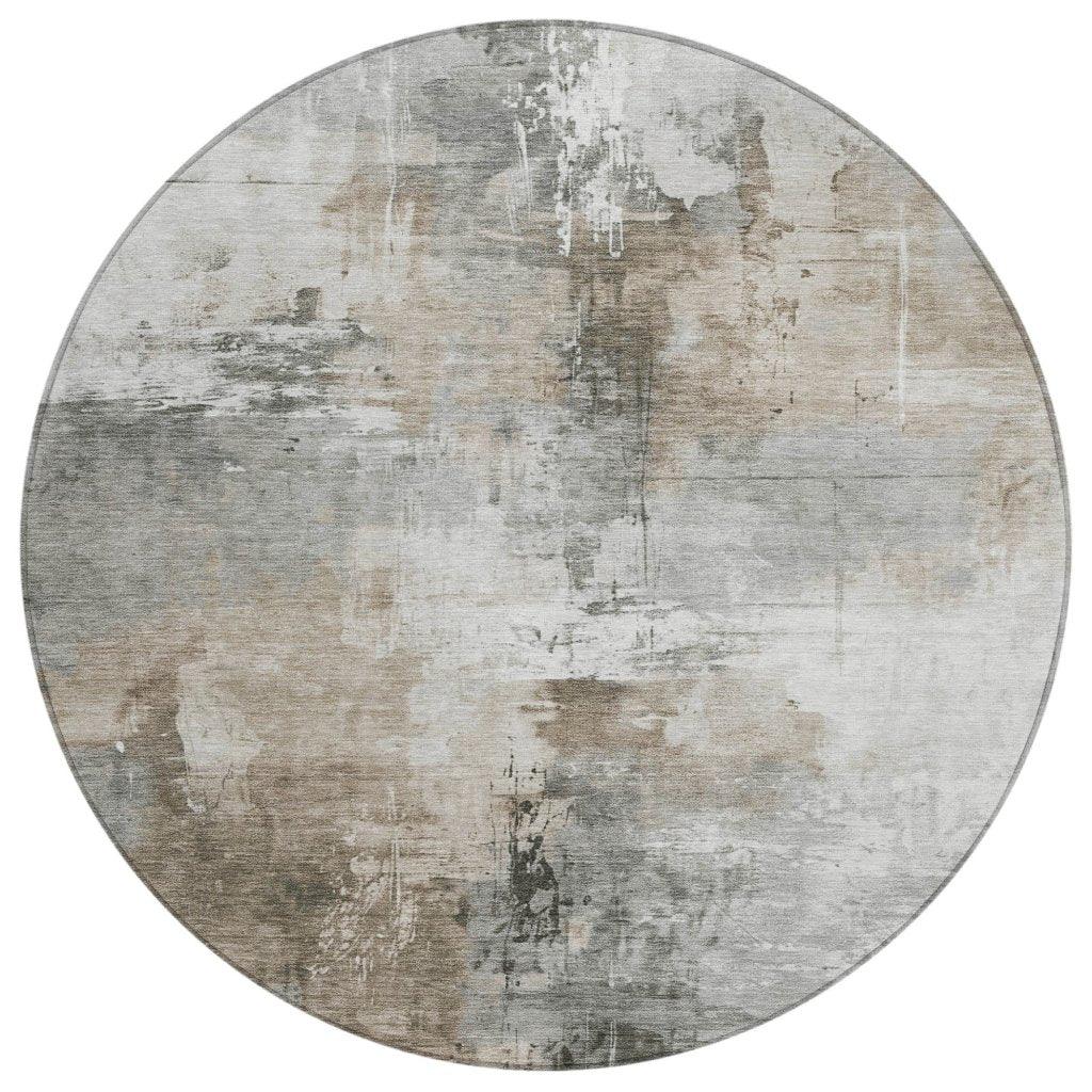 LOOMLAN Rugs Aelon Ivory Washable Indoor-Outdoor Rug