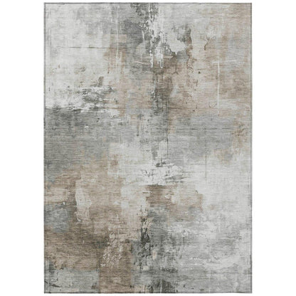 LOOMLAN Rugs Aelon Ivory Washable Indoor-Outdoor Rug