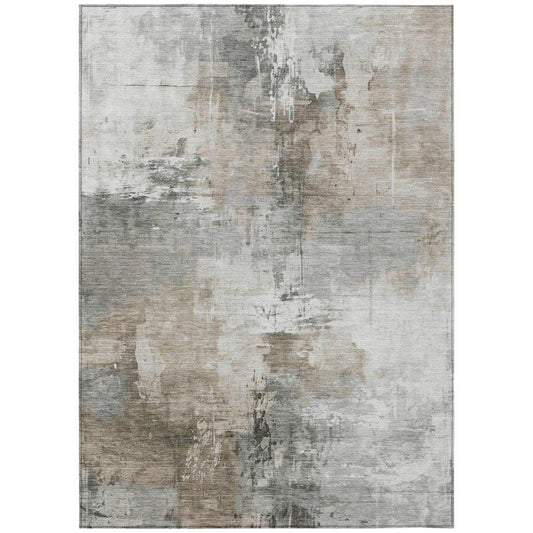 LOOMLAN Rugs Aelon Ivory Washable Indoor-Outdoor Rug