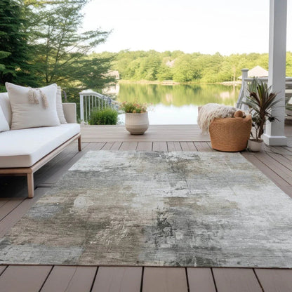 LOOMLAN Rugs Aelon Ivory Washable Indoor-Outdoor Rug