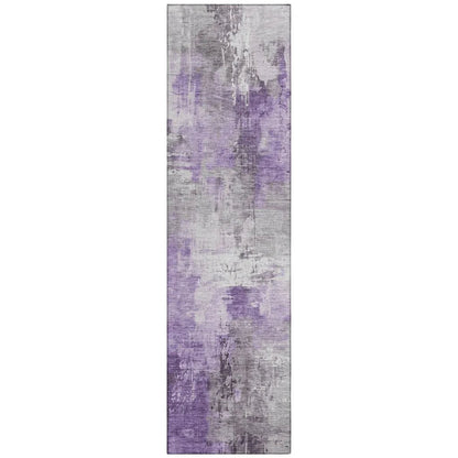 LOOMLAN Rugs Aelon Purple Washable Indoor-Outdoor Rug