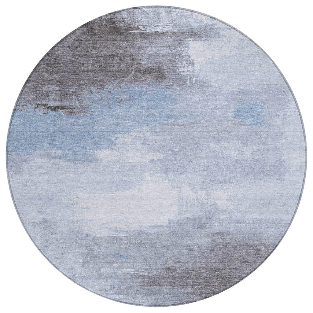 LOOMLAN Rugs Aelora Blue Washable Indoor-Outdoor Rug