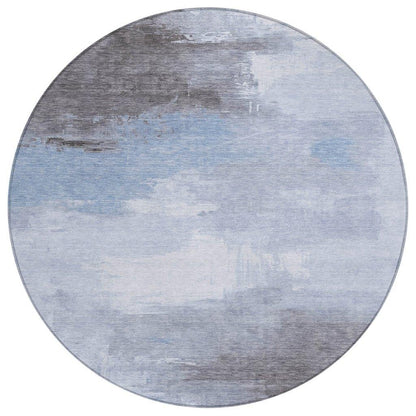 LOOMLAN Rugs Aelora Blue Washable Indoor-Outdoor Rug