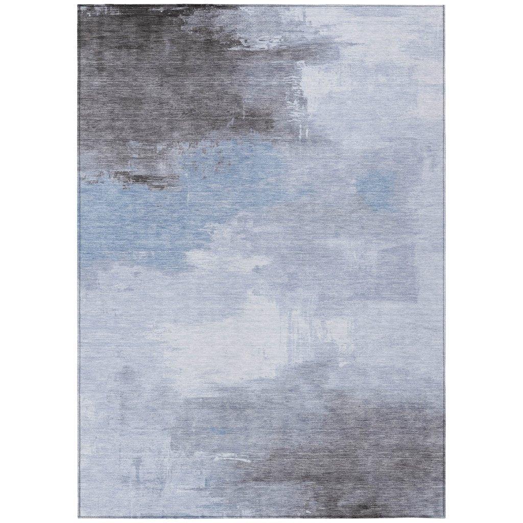 LOOMLAN Rugs Aelora Blue Washable Indoor-Outdoor Rug