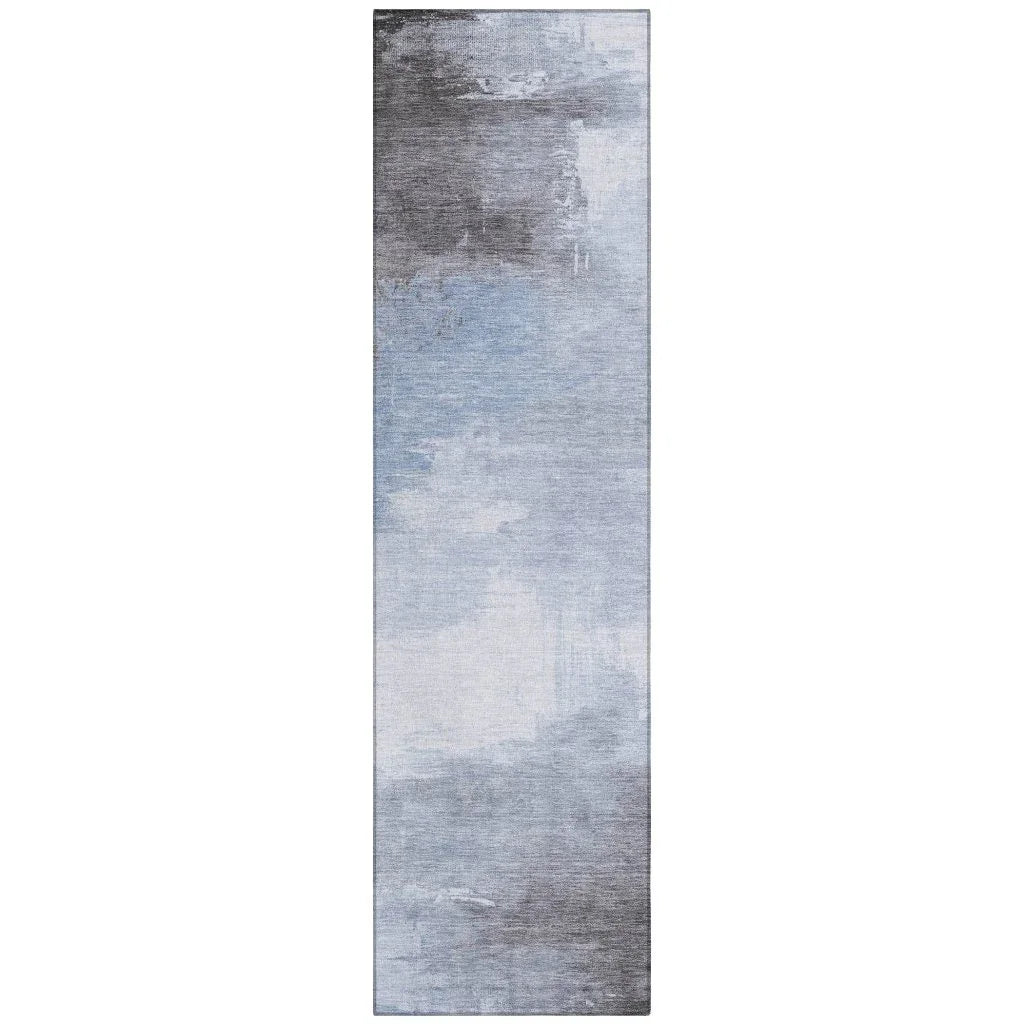 LOOMLAN Rugs Aelora Blue Washable Indoor-Outdoor Rug