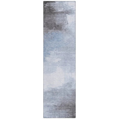 LOOMLAN Rugs Aelora Blue Washable Indoor-Outdoor Rug