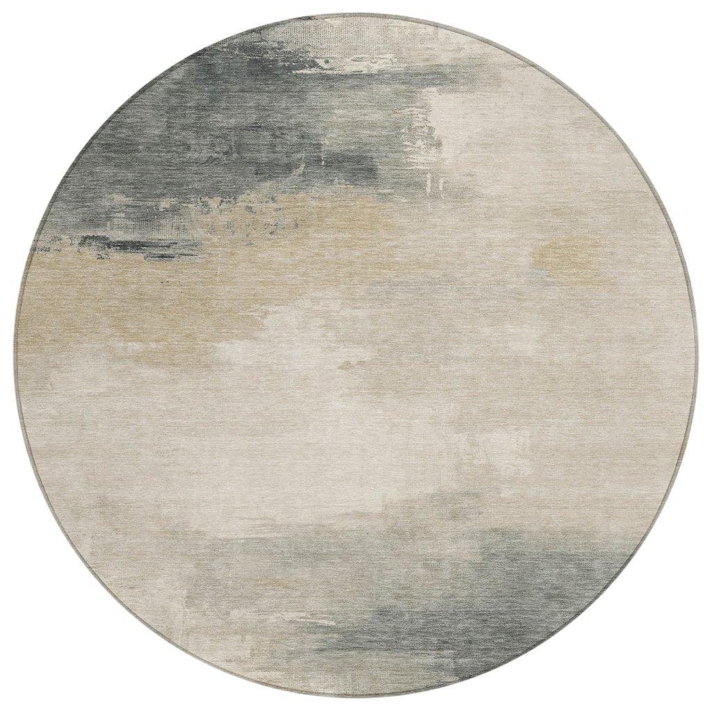 LOOMLAN Rugs Aelora Brown Washable Indoor-Outdoor Rug
