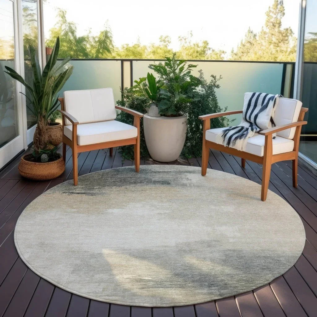 LOOMLAN Rugs Aelora Brown Washable Indoor-Outdoor Rug