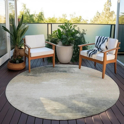 LOOMLAN Rugs Aelora Brown Washable Indoor-Outdoor Rug