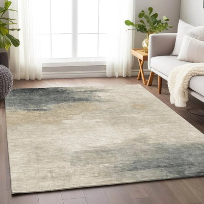 LOOMLAN Rugs Aelora Brown Washable Indoor-Outdoor Rug