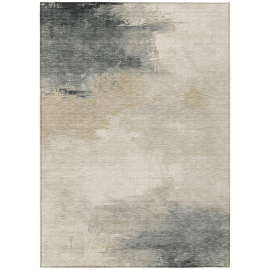 LOOMLAN Rugs Aelora Brown Washable Indoor-Outdoor Rug