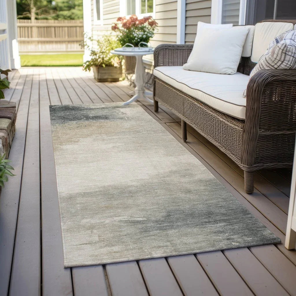 LOOMLAN Rugs Aelora Brown Washable Indoor-Outdoor Rug