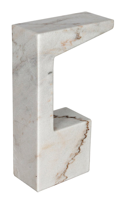 Aero Marble Rectangle Side Table-Side Tables-Noir-Sideboards and Things