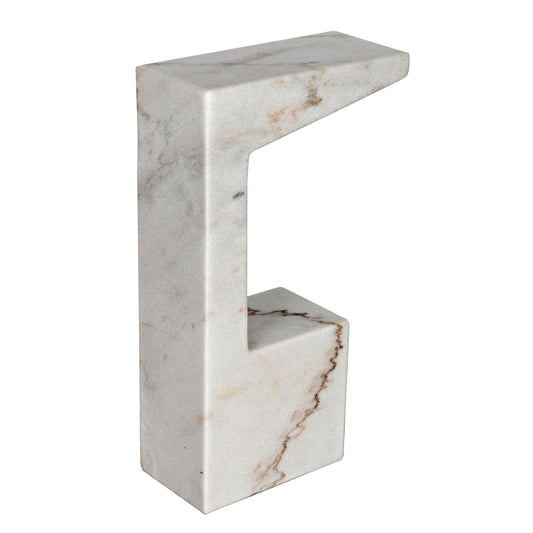 Aero Marble Rectangle Side Table-Side Tables-Noir-Sideboards and Things