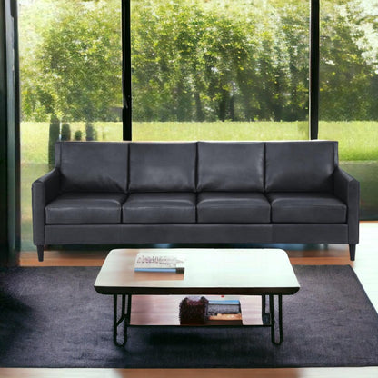 Aero Top Grain 4 Seat Leather Sofa Custom Made to Order-Sofas & Loveseats-One For Victory-LOOMLAN