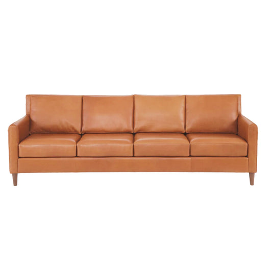 Aero Top Grain 4 Seat Leather Sofa Custom Made to Order-Sofas & Loveseats-One For Victory-LOOMLAN