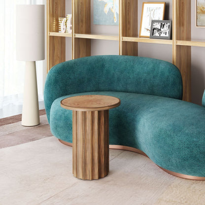 Zuo Modern Afinato Wooden Brown Side Table