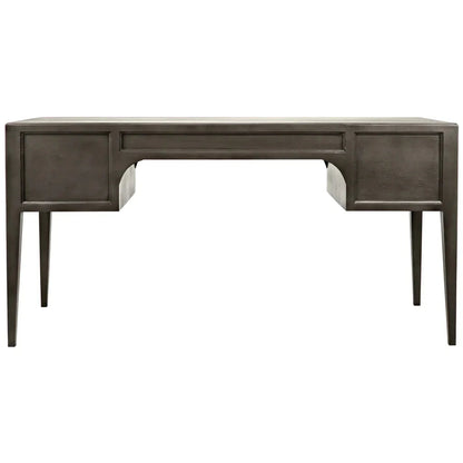 Africa Desk Mahogany Wood Desk With Drawers-Home Office Desks-Noir-Sideboards and Things