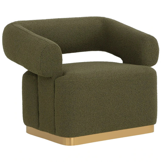 Aggie Polyester Upholstered Swivel Lounge Chair