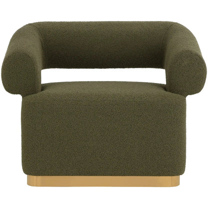 Aggie Polyester Upholstered Swivel Lounge Chair