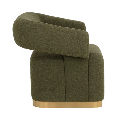 Aggie Polyester Upholstered Swivel Lounge Chair