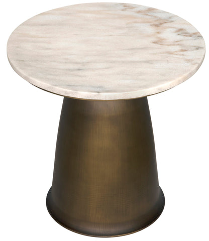 Aiden Side Table, Aged Brass-Side Tables-Noir-Sideboards and Things