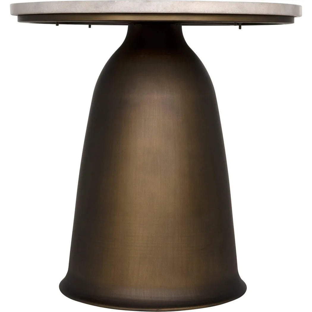 Aiden Side Table, Aged Brass