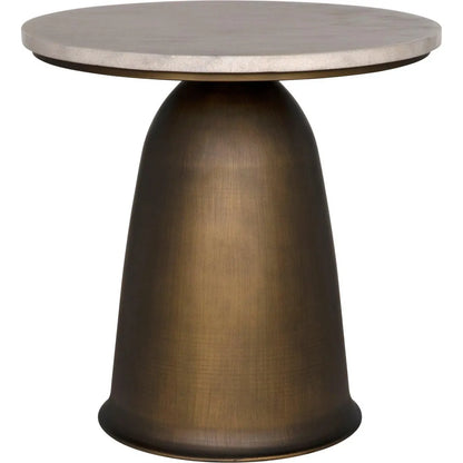 Aiden Side Table, Aged Brass