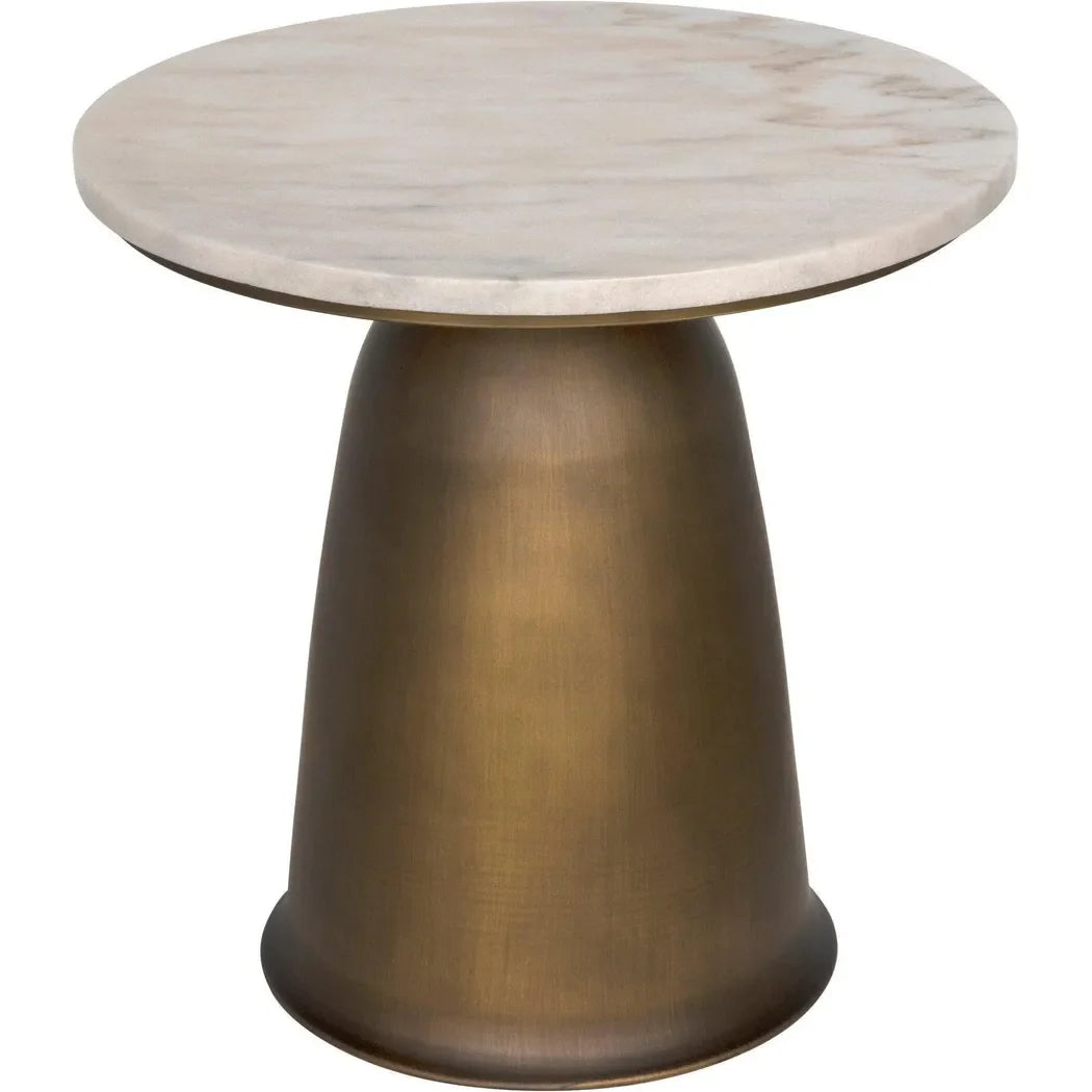 Aiden Side Table, Aged Brass