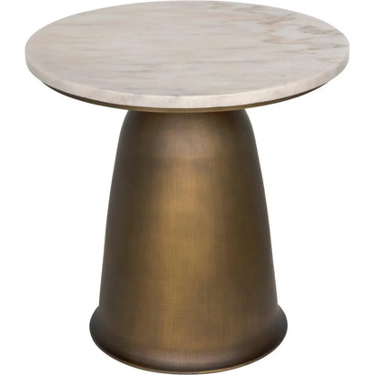 Aiden Side Table, Aged Brass