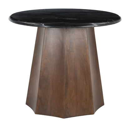 Aipe Accent Table Black & Brown-Side Tables-Zuo Modern-LOOMLAN