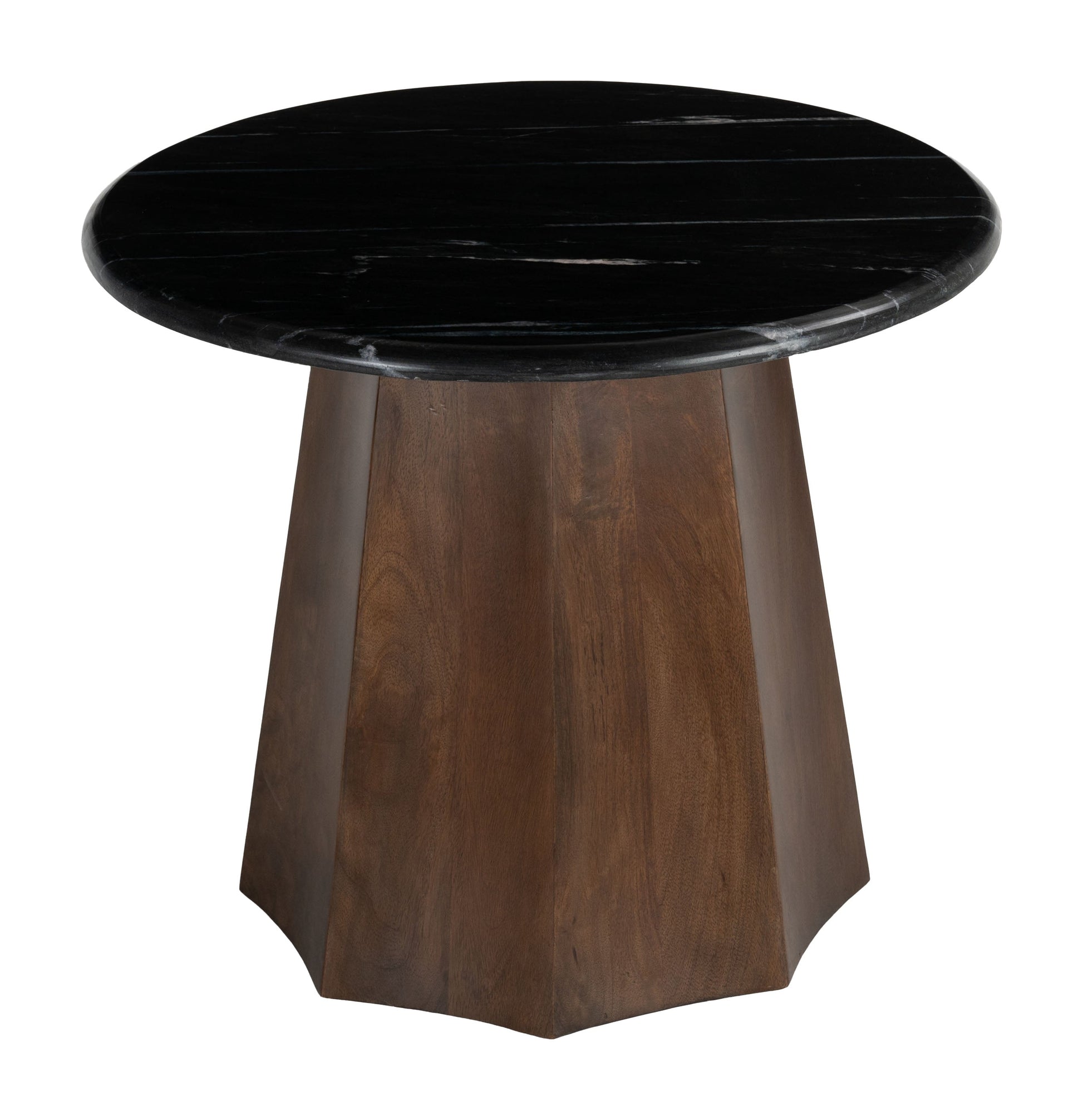 Aipe Accent Table Black & Brown-Side Tables-Zuo Modern-LOOMLAN