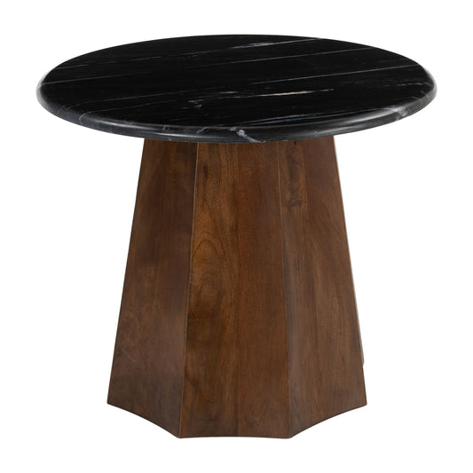 Aipe Accent Table Black & Brown-Side Tables-Zuo Modern-LOOMLAN