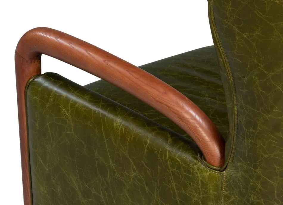 Sarreid Alastair Top Grain Leather Chair