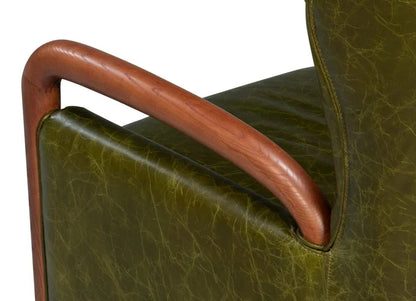Sarreid Alastair Top Grain Leather Chair