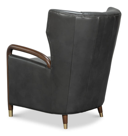 Sarreid Alastair Top Grain Leather Chair