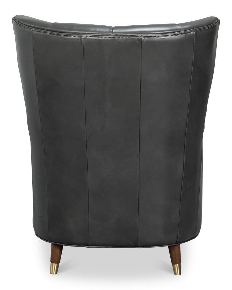 Sarreid Alastair Top Grain Leather Chair