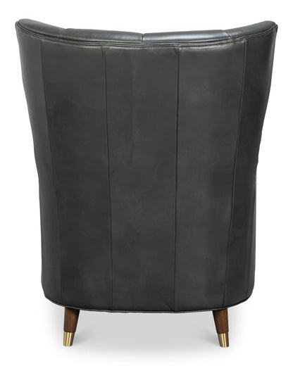 Sarreid Alastair Top Grain Leather Chair