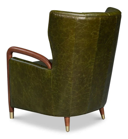 Sarreid Alastair Top Grain Leather Chair