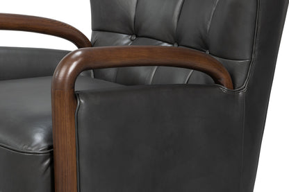 Sarreid Alastair Top Grain Leather Chair