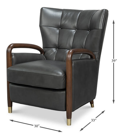 Sarreid Alastair Top Grain Leather Chair