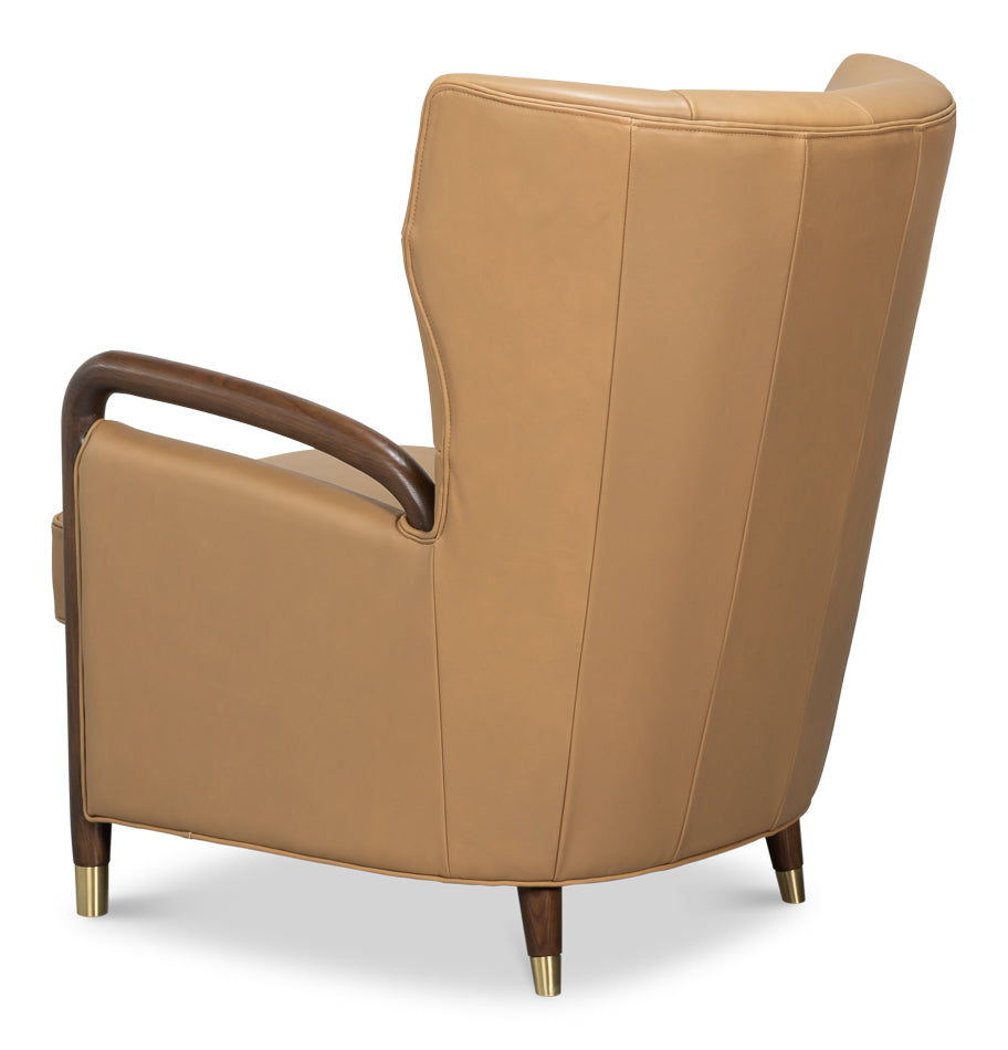 Sarreid Alastair Top Grain Leather Chair