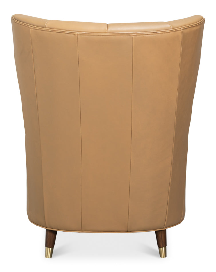 Sarreid Alastair Top Grain Leather Chair