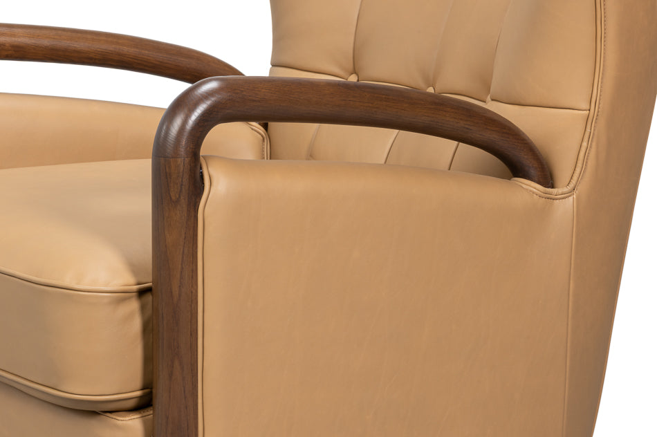 Sarreid Alastair Top Grain Leather Chair