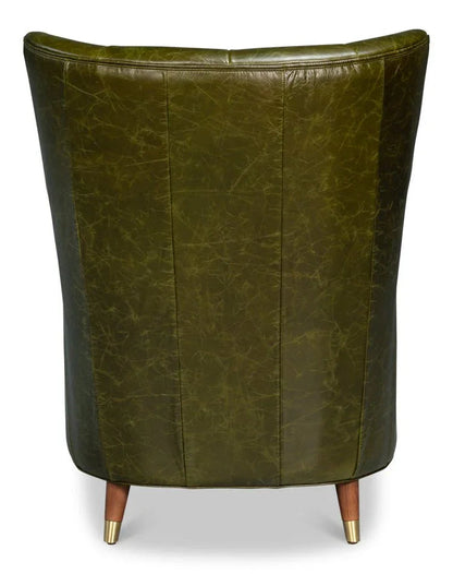 Sarreid Alastair Top Grain Leather Chair