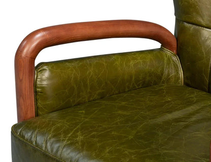 Sarreid Alastair Top Grain Leather Chair