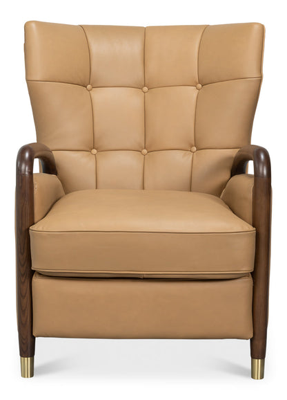 Sarreid Alastair Top Grain Leather Chair
