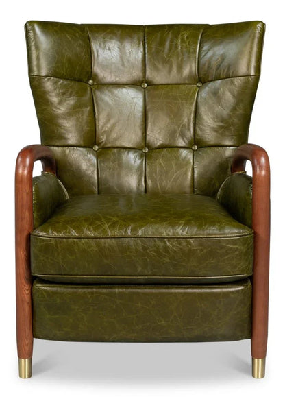 Sarreid Alastair Top Grain Leather Chair