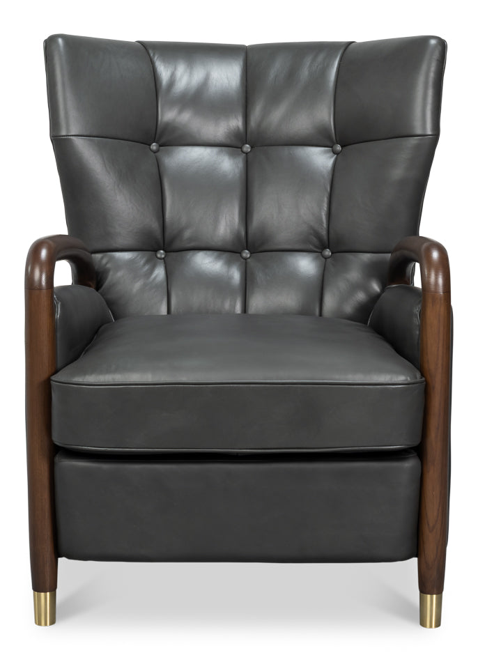 Sarreid Alastair Top Grain Leather Chair